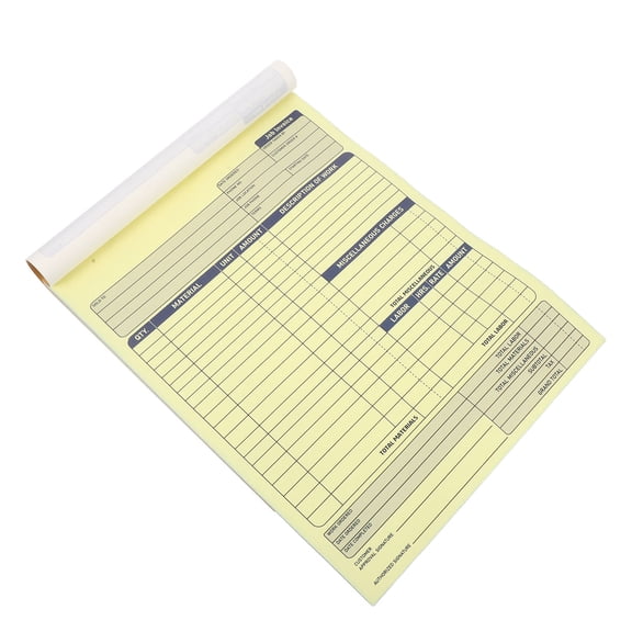 OULII 2Pcs Carbonless Work Invoice Forms Pad Small Business Receipt Book for Office Use