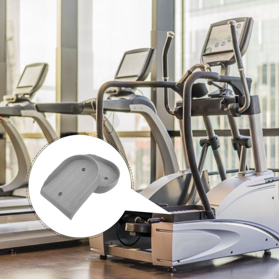 OULII 2Pcs Compact Leg Exerciser Pedal Light Grey with Textured Surface for Quiet Home Fitness Equipment