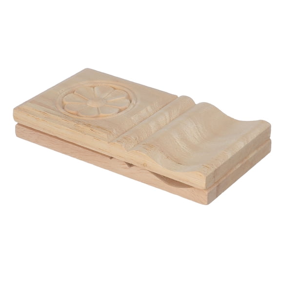 OULII 2Pcs Decorative Wooden Corbels with Roman Column Carving for Living Room and Kitchen Accent