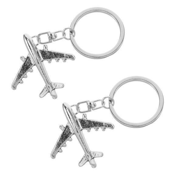 OULII Stable Alloy Airplane Keychain Detailed Model for Aviation Enthusiasts 2Pcs