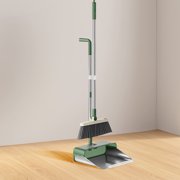OULII 2Pcs Dustpan Attachment Hook with Double Clip for Secure Broom Connection White Plastic