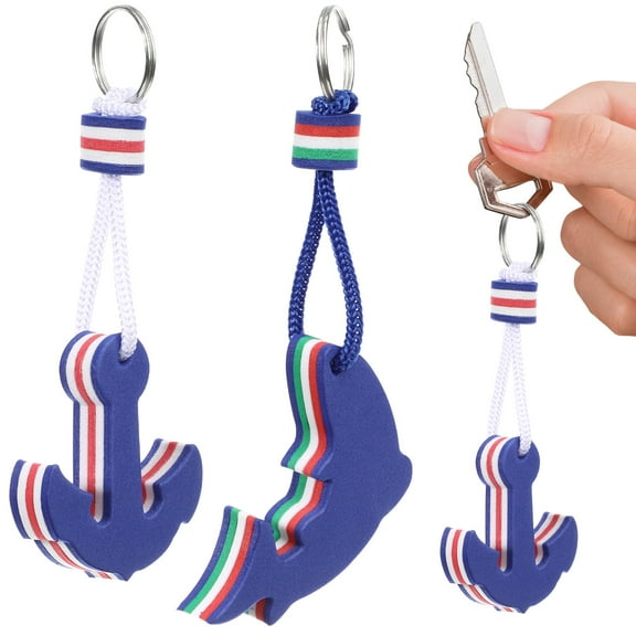 OULII Floating Keyrings EVA Blue Women Kayaking 2Pcs