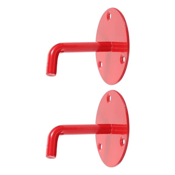 OULII 2Pcs Fire Extinguisher Hook Wall Mount Heavy Duty Metal Bracket for Garden Use Red
