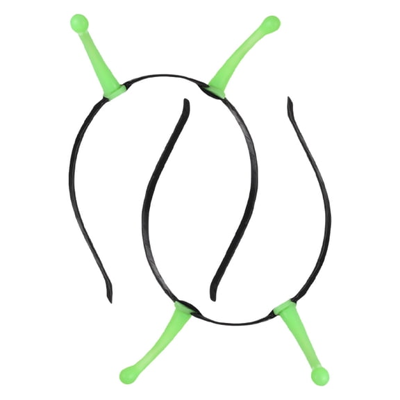 OULII 2Pcs Glowing Hair Bands Green Plastic Funny Costume Headwear for All Ages Parties