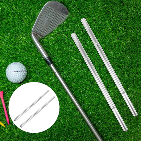 OULII 2Pcs Iron Golf Club Shaft Extender Plated Silver for Universal Fit and Extended Length