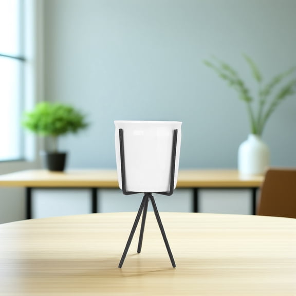 OULII 2Pcs Fashionable Ceramic Flower Pot Light Texture Decorative Flower Vessel