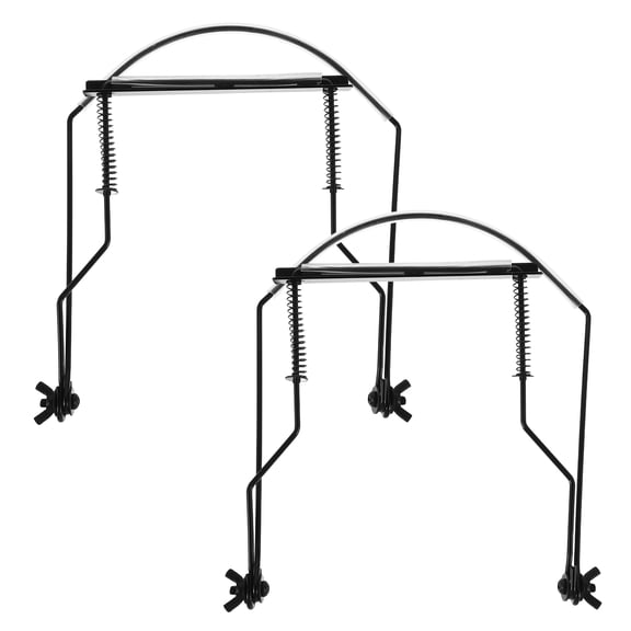 OULII 2Pcs Harp Neck Frame Black Metal Stand For Portable Use By Musicians And Performers