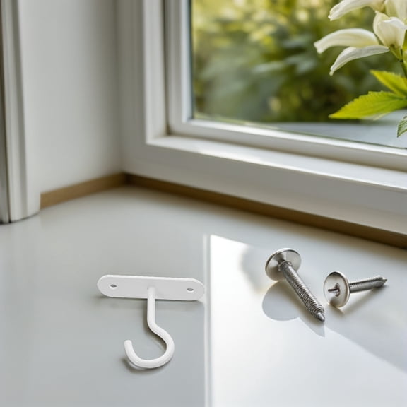 OULII Ceiling Hooks Heavy Duty Iron White 2Pcs