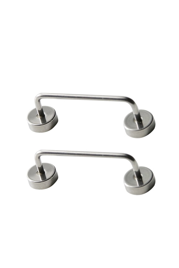 2 Pieces Industrial Piercing Body Jewelry Set Punk Style Round Cake Design