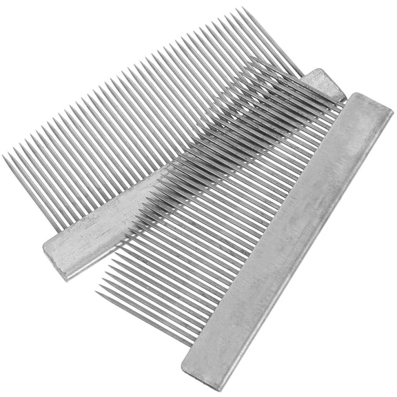 OULII 2Pcs Iron Rectangular Luthier Bow Comb for Violin 2.2x1.1x0.08in