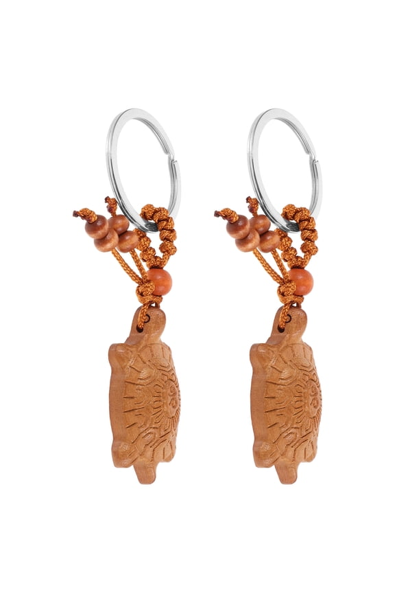 2Pcs Keychain Tortoise Pendant Multi Color 9.50X2.50X1.00CM With Cartoon Turtle Design