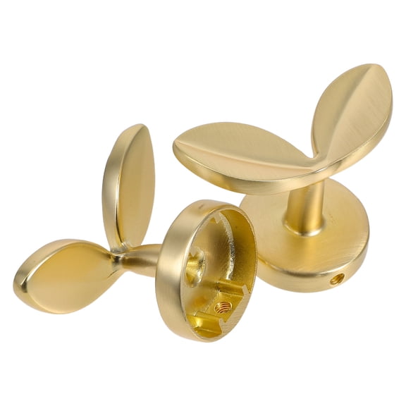 OULII 2Pcs Leaf Wall Hooks with Brushed Copper Finish Decorative Hanging Hooks for Entryway Home Decor