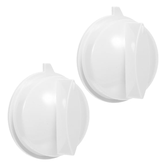 OULII 2Pcs Adjustable Microwave Temperature Knob White Plastic Universal Appliance Control