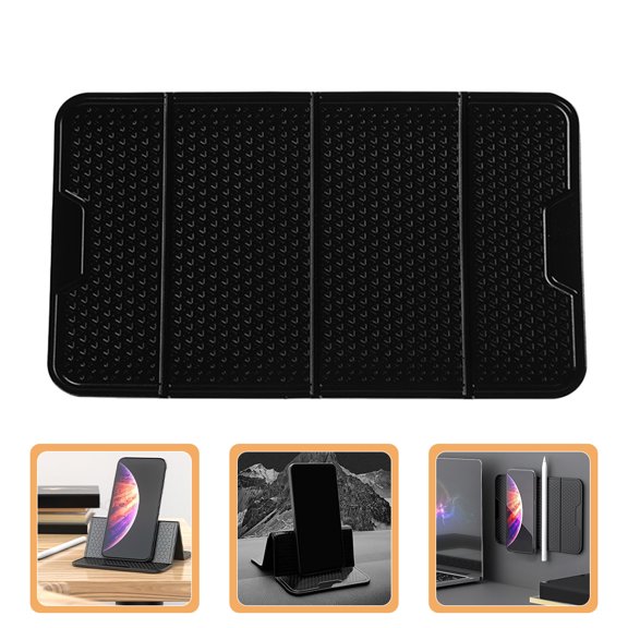 OULII Black Universal Car Dashboard Mat Organizer for Phone, Accessories, and Small Items
