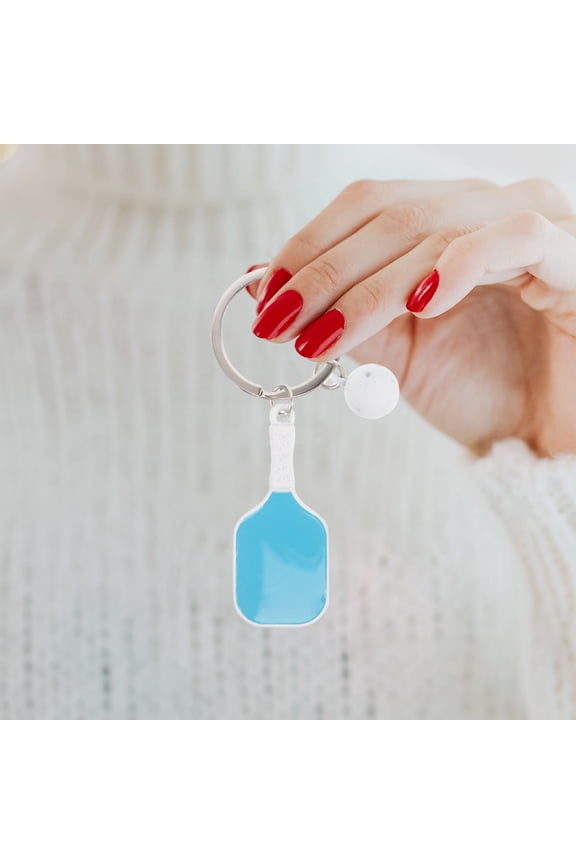 Pickleball Keychain Assorted Color Craftsmanship Collectible Accessory 2Pcs