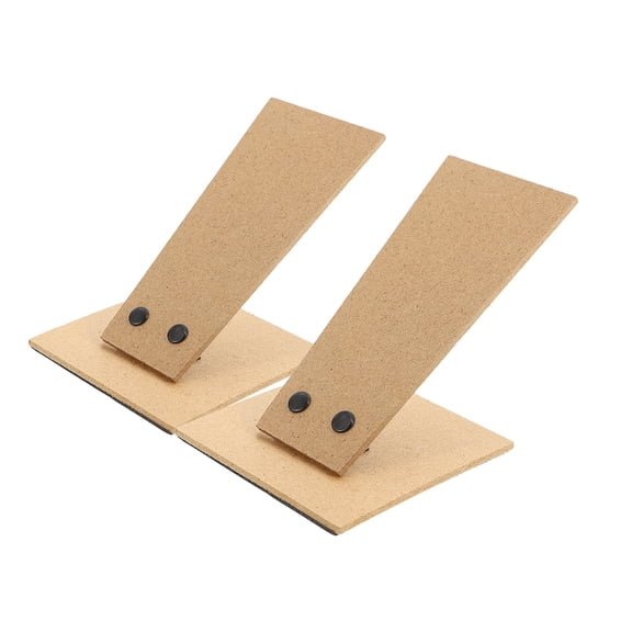 OULII 2pcs Table Picture Holder Stand Picture Frame Easel Wood Khaki Portable Display for Travel Exhibition