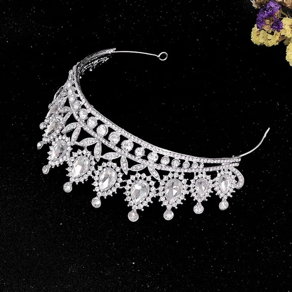OULII 2-Pack Metal Pageant Crowns for Beauty Contests, Costume Accessories, and Special Events