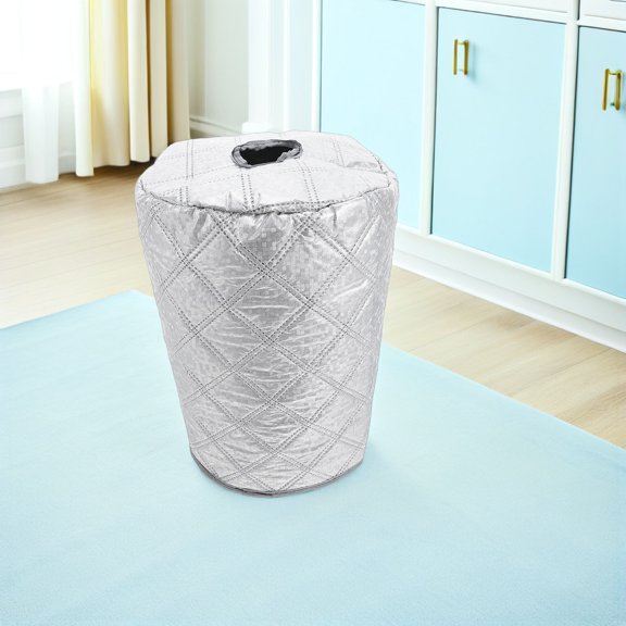 OULII 2Pcs Plated Silver Water Cooler Bucket Cover for Kitchen Stylish Protective Dust Barrier