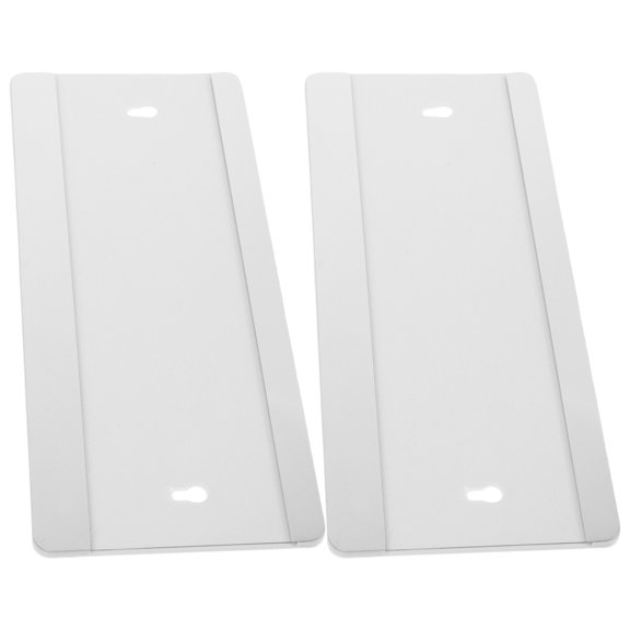 OULII 2Pcs Push Pull Door Signs in Plated Silver Stainless Steel with Self Adhesive Backing
