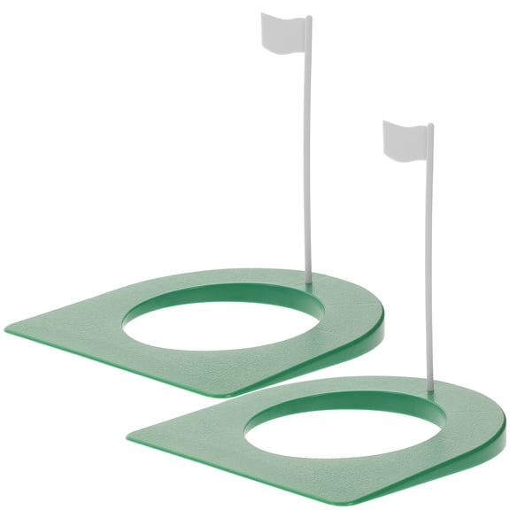 OULII 2-Pack Golf Putting Aids with Plastic Cups for Indoor Gym and Outdoor Training Practice
