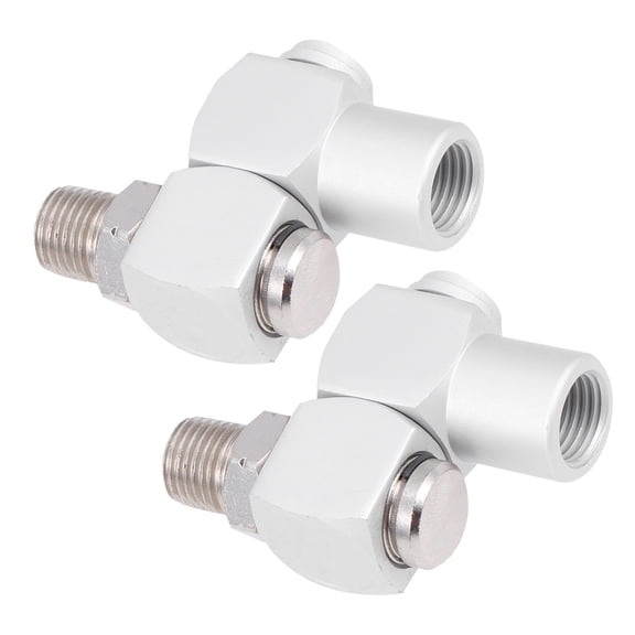 OULII 2Pcs Quick Connect Air Hose Fittings Metal Pneumatic Connector with Leakproof Seal and Swivel