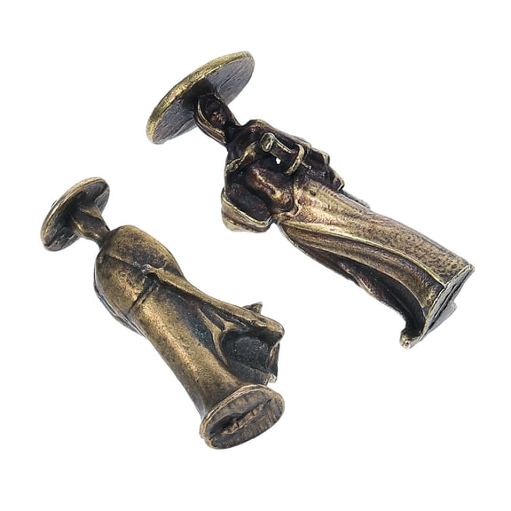 OULII Realistic Metal Figurines Chocolate Alloy Desktop Ornament 2Pcs