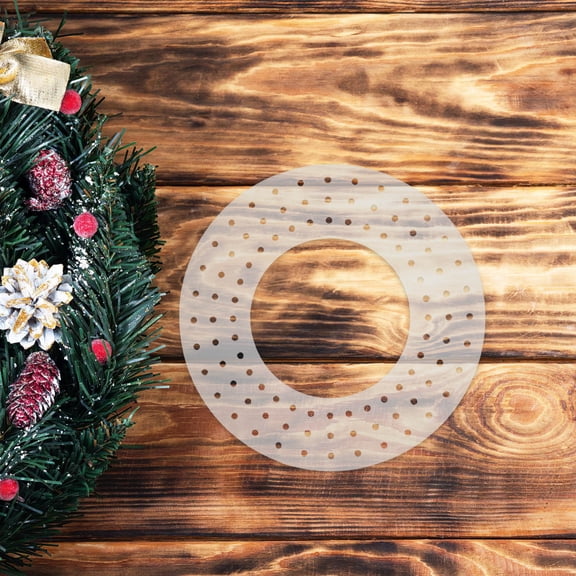 OULII 2-Pack Round Acrylic Wreath Boards with Pre-Drilled Holes, Flat Circle Frames for Christmas and Wedding Decorations