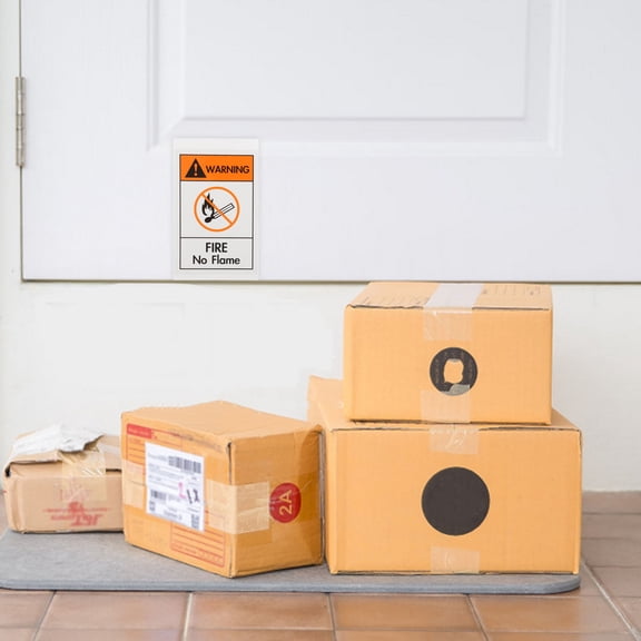 OULII Warning Sign Stickers PET Film Multi 2Pcs