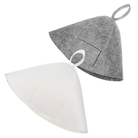 OULII banya felt bath cap Sauna Hat Grey 2pcs