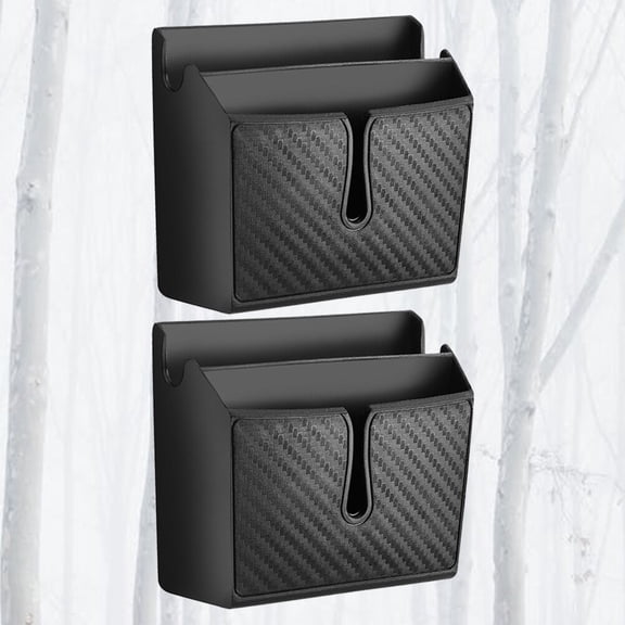 OULII 2Pcs Car Phone Holder and Seat Case Black for Easy Access and Space Saving