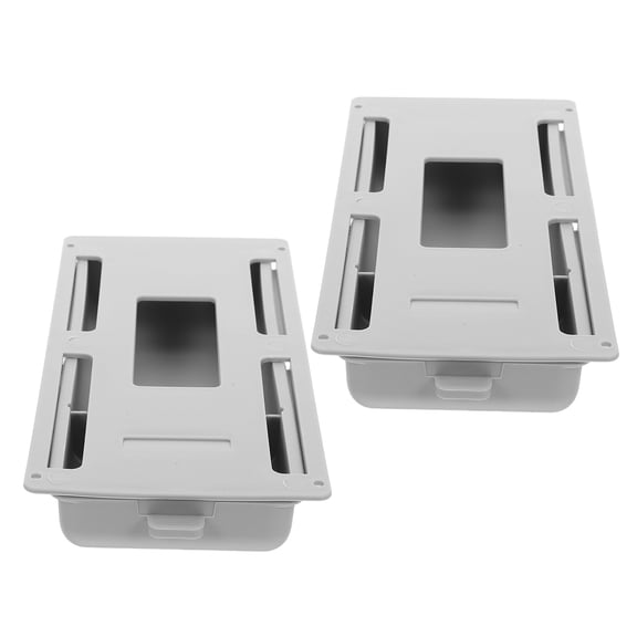 OULII 2-Pack Grey Hidden Storage Drawers for Under Table with Smooth Sliding Mechanism and Space-Saving Design