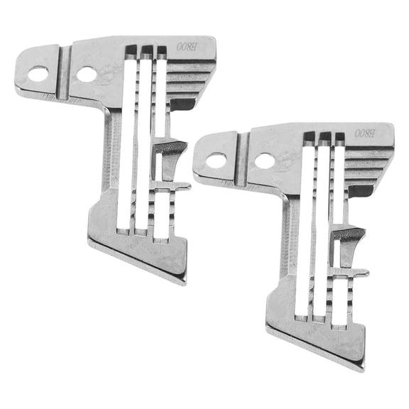 OULII 2Pcs Precision Sewing Machine Needle Plate for Overlock Machines Prevents Skipped Stitches