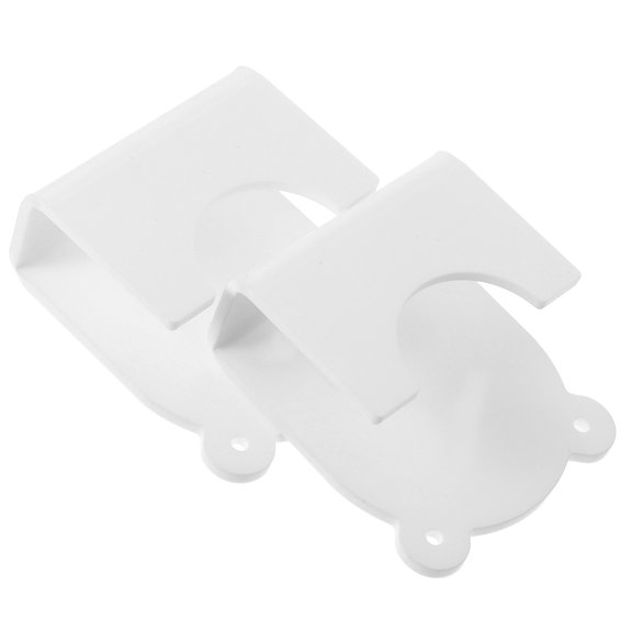 OULII 2Pcs Shower Rod Brackets White for Home Use with Anti Slide Curved Groove Design