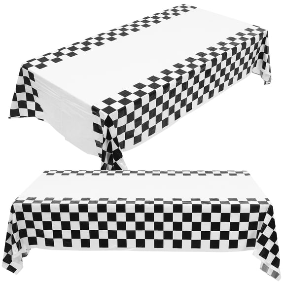 OULII Racing Tablecloth Multi Color Paper Decorative Rectangular Cover 2Pcs