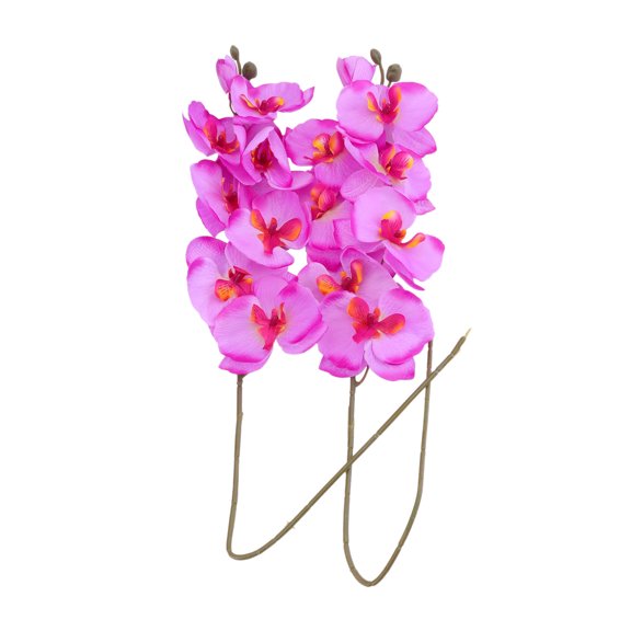 OULII 2Pcs Fake Flower Simulation Orchid Elegant Design for Indoor Outdoor Use