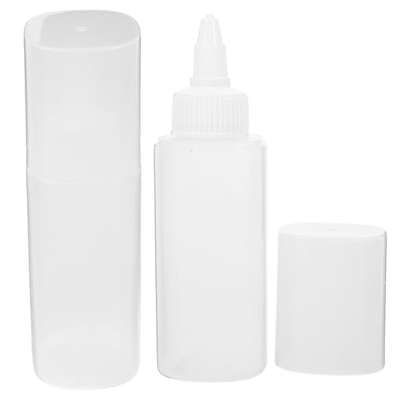 OULII Kitchen Squeeze Bottles Set of 2, Easy Squeeze PE Plastic Condiment Dispensers for Cooking and Baking