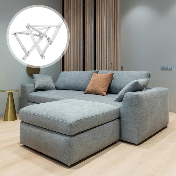 OULII 2Pcs Drop Leaf Support Triangular Spring Hinge Heavy Duty Metal for Sofa Bed Base