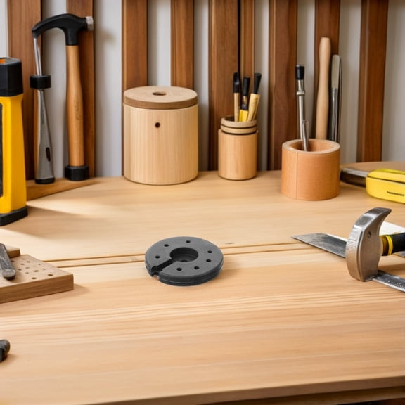 OULII 2Pcs Compact Black Metal Lamp Base Weight for Floor and Table Lamp Stability