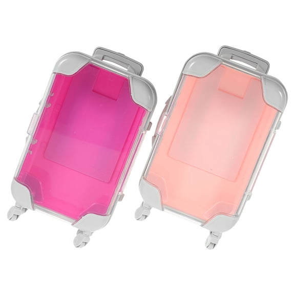 OULII 2Pcs Portable Eyelash Storage Organizer in Assorted Colors with Adjustable Dividers for Travel