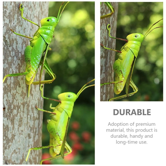 OULII 2Pcs Tropical Iron Grasshopper Ornaments for Creative Garden and Indoor Decor