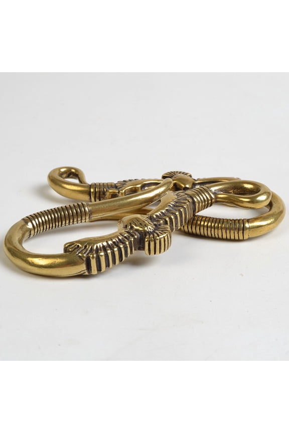 Metal Clasp Hook Keychain Hook Brass 2Pcs