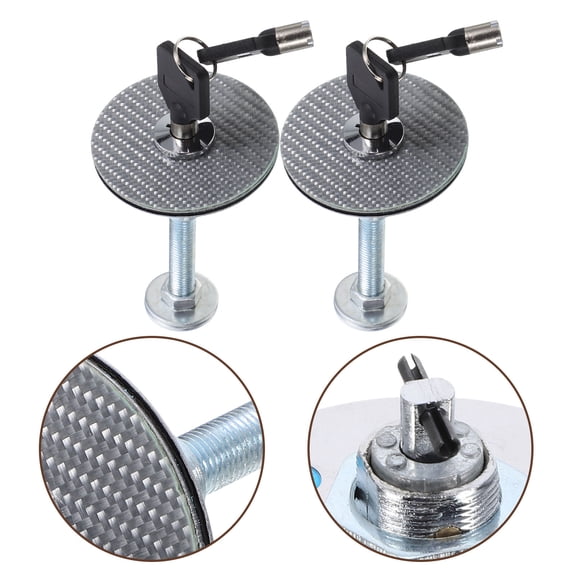 OULII 2Pcs Silver Car Hood Latches Quick Release Bumper Holder Strong Locking Secure