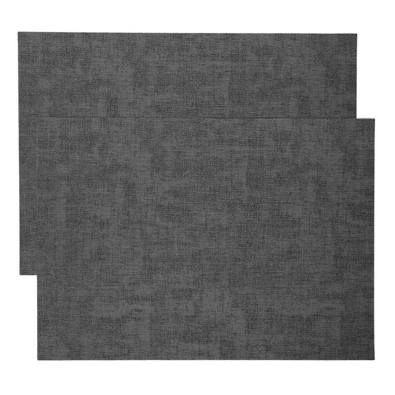 OULII 2Pcs Washable Placemats For Dining Table Black Cutlery Rest Home Decor