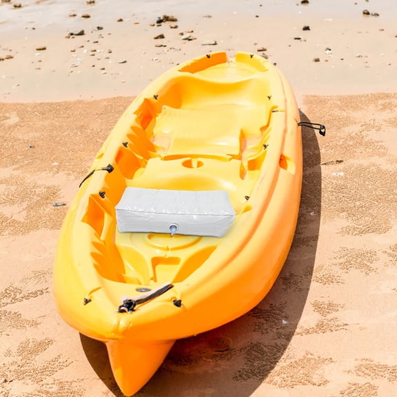 OULII PVC Kayak Seat Cushion, White Inflatable Padded Mat for Outdoor Use 2Pcs