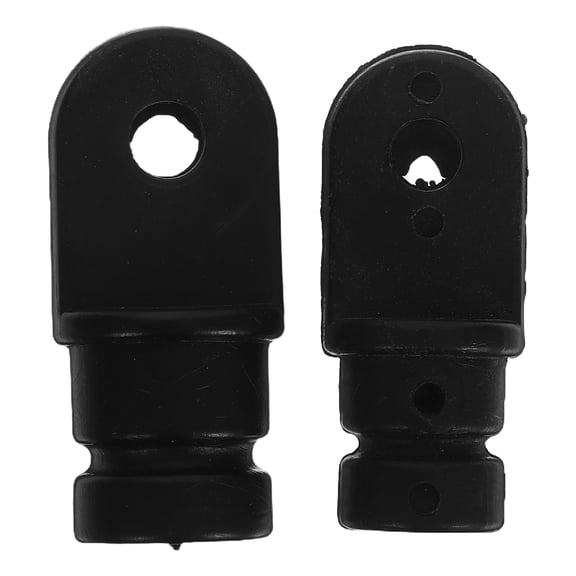 OULII 2Pcs Weatherproof Black Nylon End Caps for Yacht Pipe Fittings Marine Deck Rail Protection