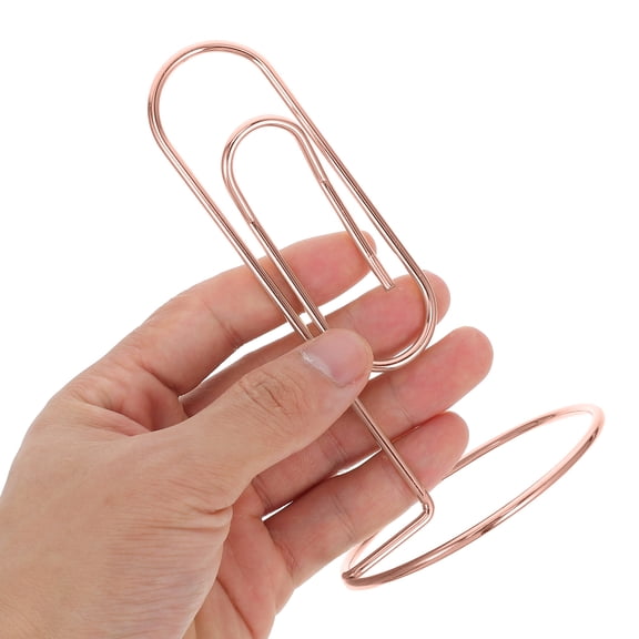 OULII 2pcs Desktop Memo Holder Metal Note Clip Stand Rose Gold Elegant Design For Office Workers