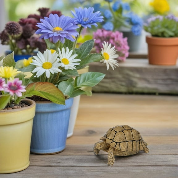 OULII Garden Decor Turtle Figurine Toy Multi 2Pcs