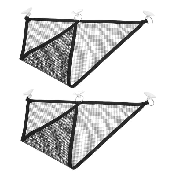 OULII 2pcs Gecko Triangular Hammock Breathable Lizard Bed Reptile Mesh Hammock Snake Mesh Bed Hammock for Lizard Leopard Gecko Chameleon Snake