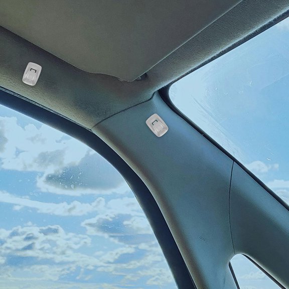 OULII 2Pcs Car Sun Visor Bracket Hook Grey ABS Clips Suitable for Various Models