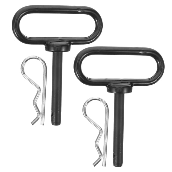 OULII 2pcs Lawn Mower Trailer Hitch Pin 1/2 Inch Long with Clip Locking Mechanism for Tow Behind Attachments